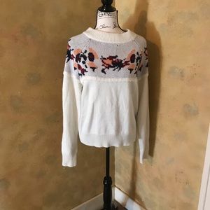 Frill Trim Raglan Sleeve Sweater